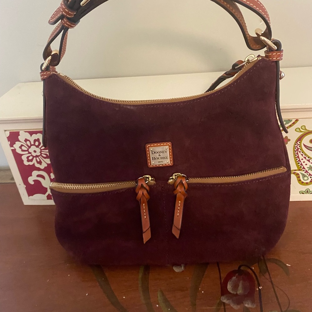 Dooney Bourke Suede Shoulder Bag.